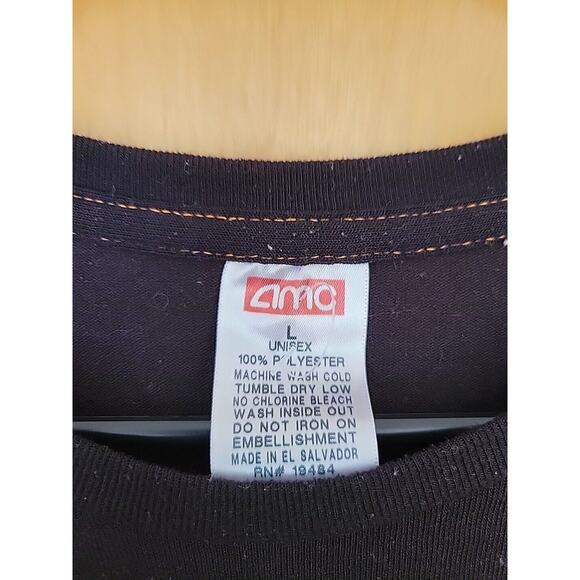 AMC Movie Theater Employee Unisex Uniform Shirt Sz Large AMC Classic Shirt Black - Picture 2 of 5